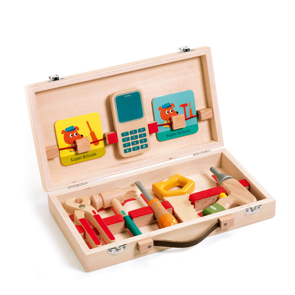 Super Bricolo Wooden Tool Box Set