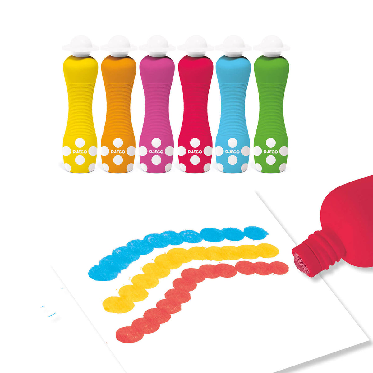 6 Foam Markers for Little Hands