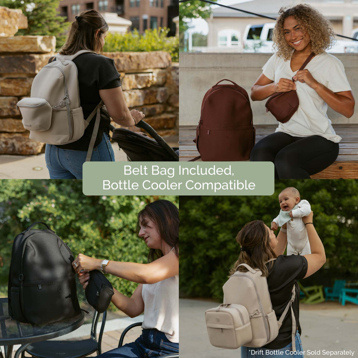 Mochila pañalera de neopreno Drift