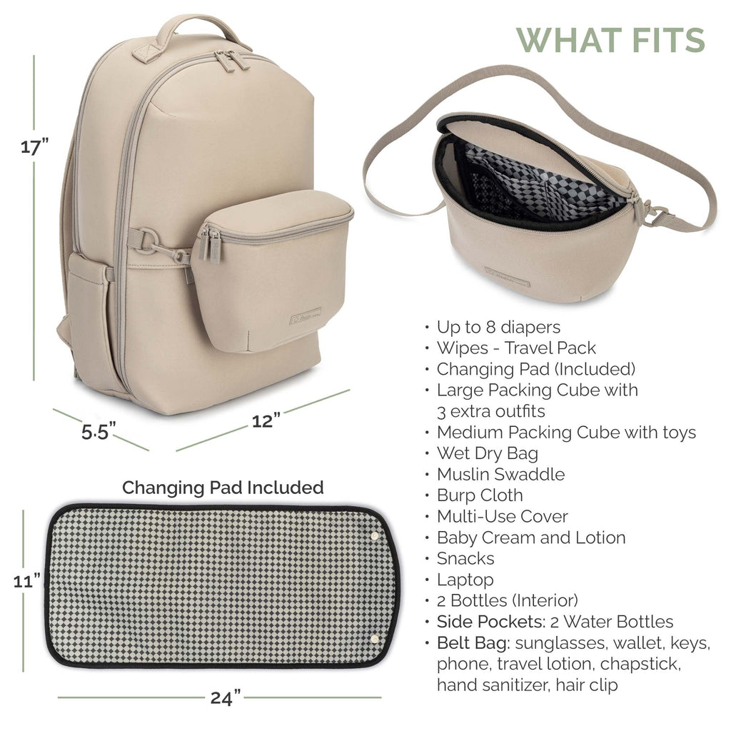Mochila pañalera de neopreno Drift
