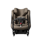 Axkid ONE 3 in Driftwood Beige, front, with the infant insert fitted