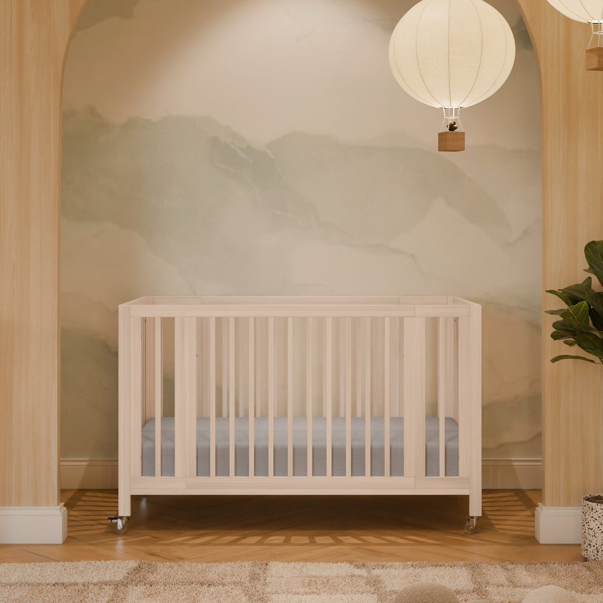 Rolli 9-in-1 Convertible All-Stages® Crib with Bassinet & Toddler Bed Conversion Kits