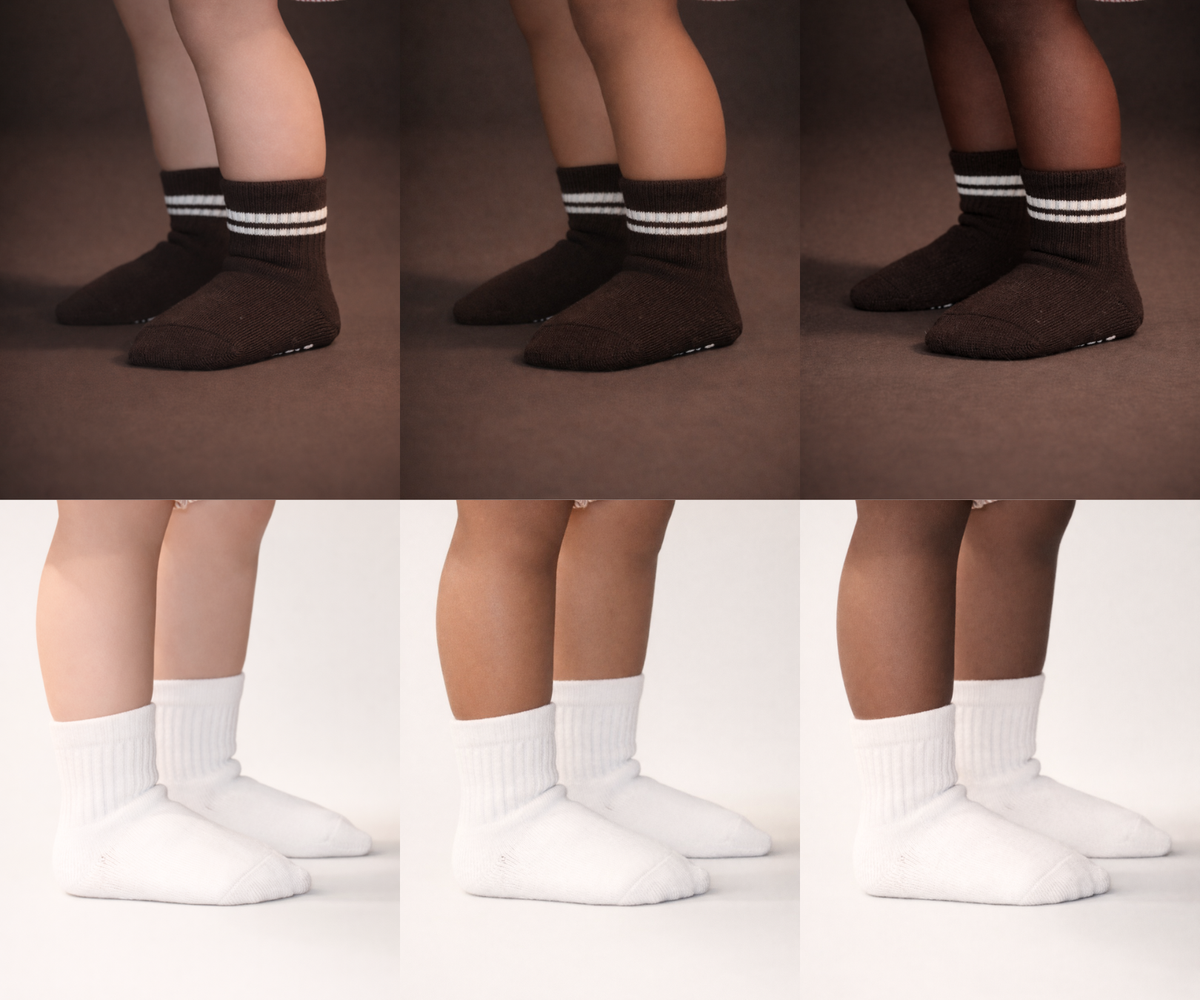 Baby Gripper Crew Socks 4-Pack (6-12 Months)