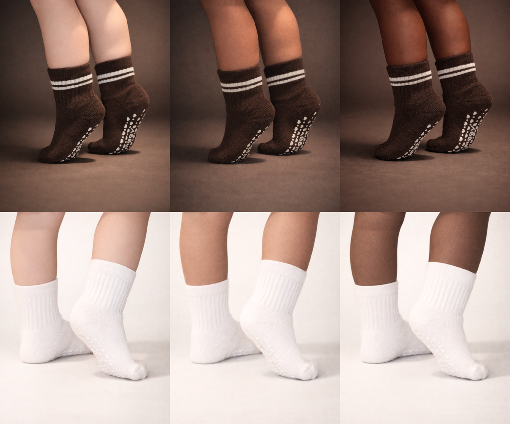 Baby Gripper Crew Socks 4-Pack (3-6 Months)