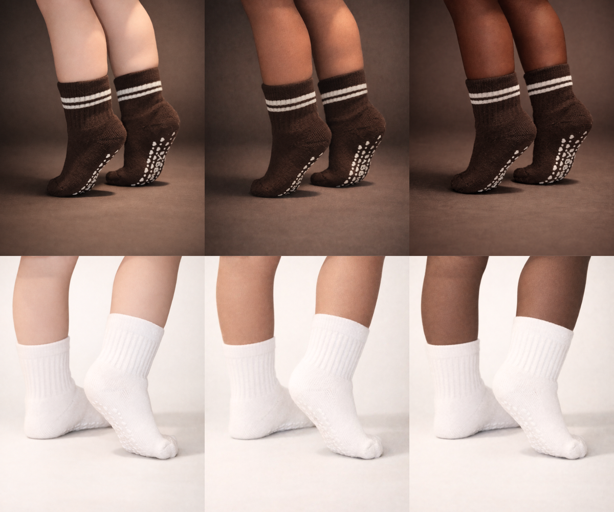 Baby Gripper Crew Socks 4-Pack (3-6 Months)