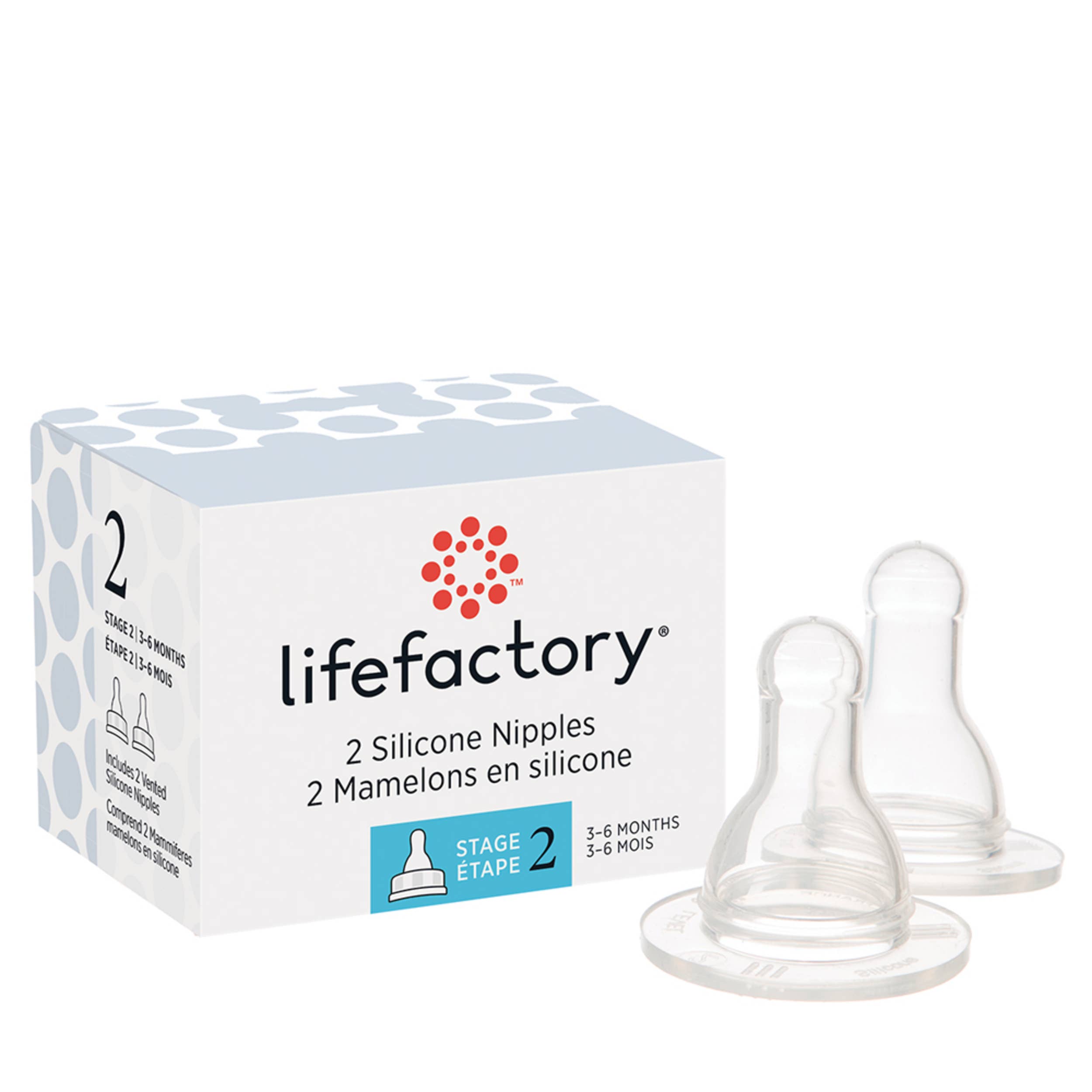 Accessory - Silicone Nipples 2pk, 4oz & 9oz Bottle