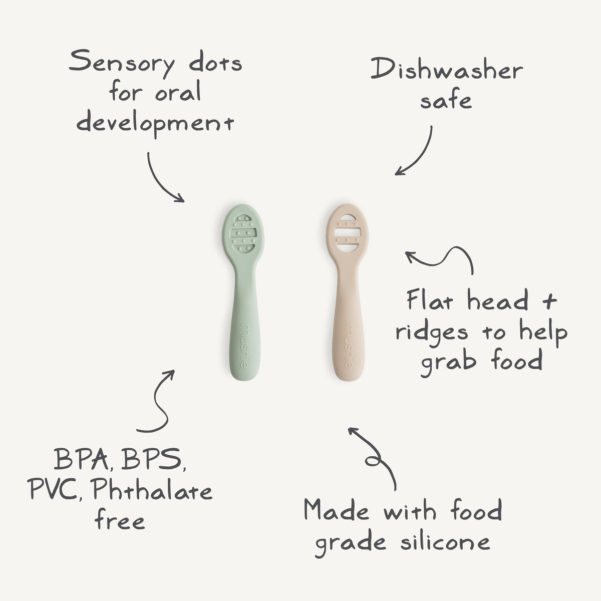 First Feeding Baby Spoons - Mushie