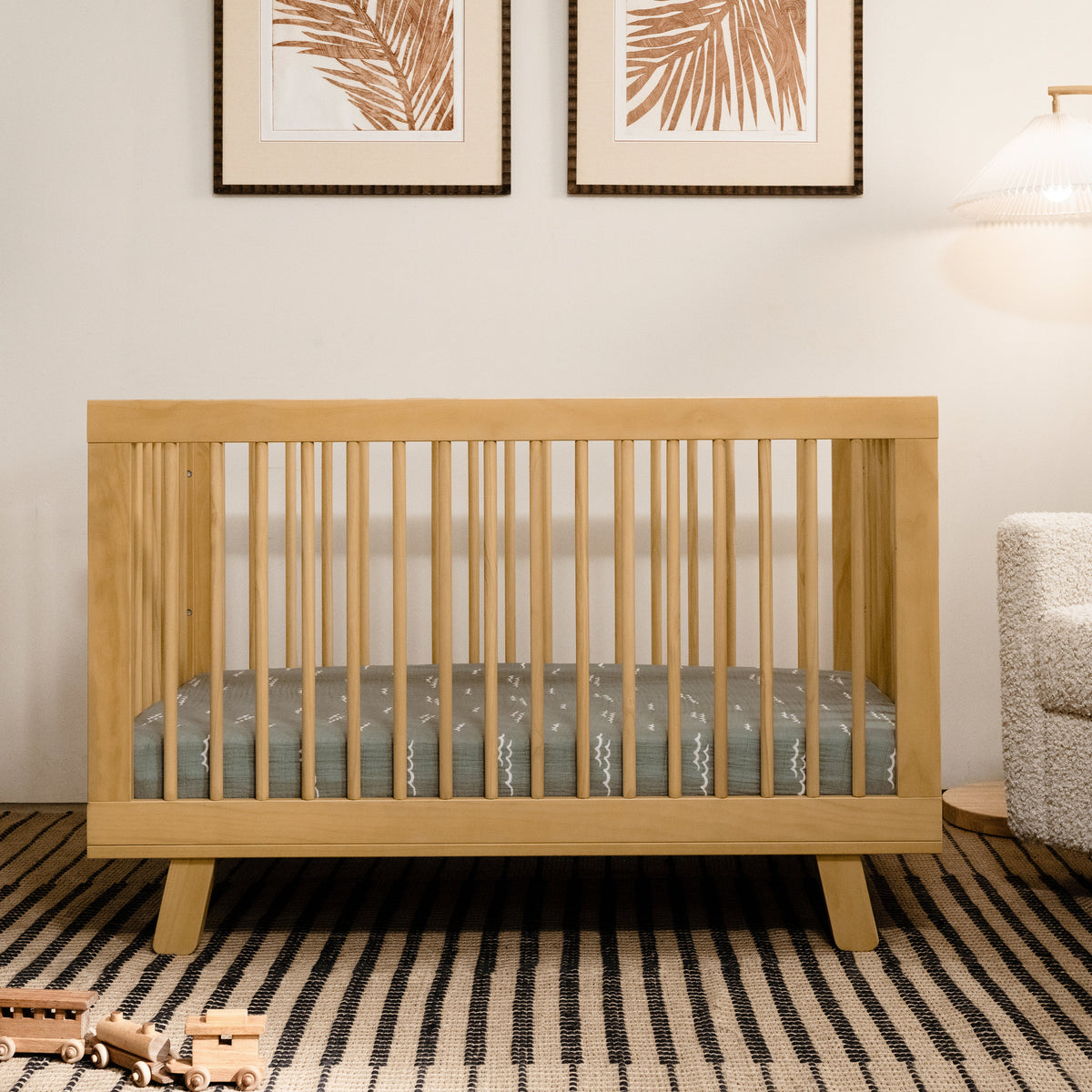 Hudson 3-in-1 Convertible Crib with Toddler Bed Conversion Kit