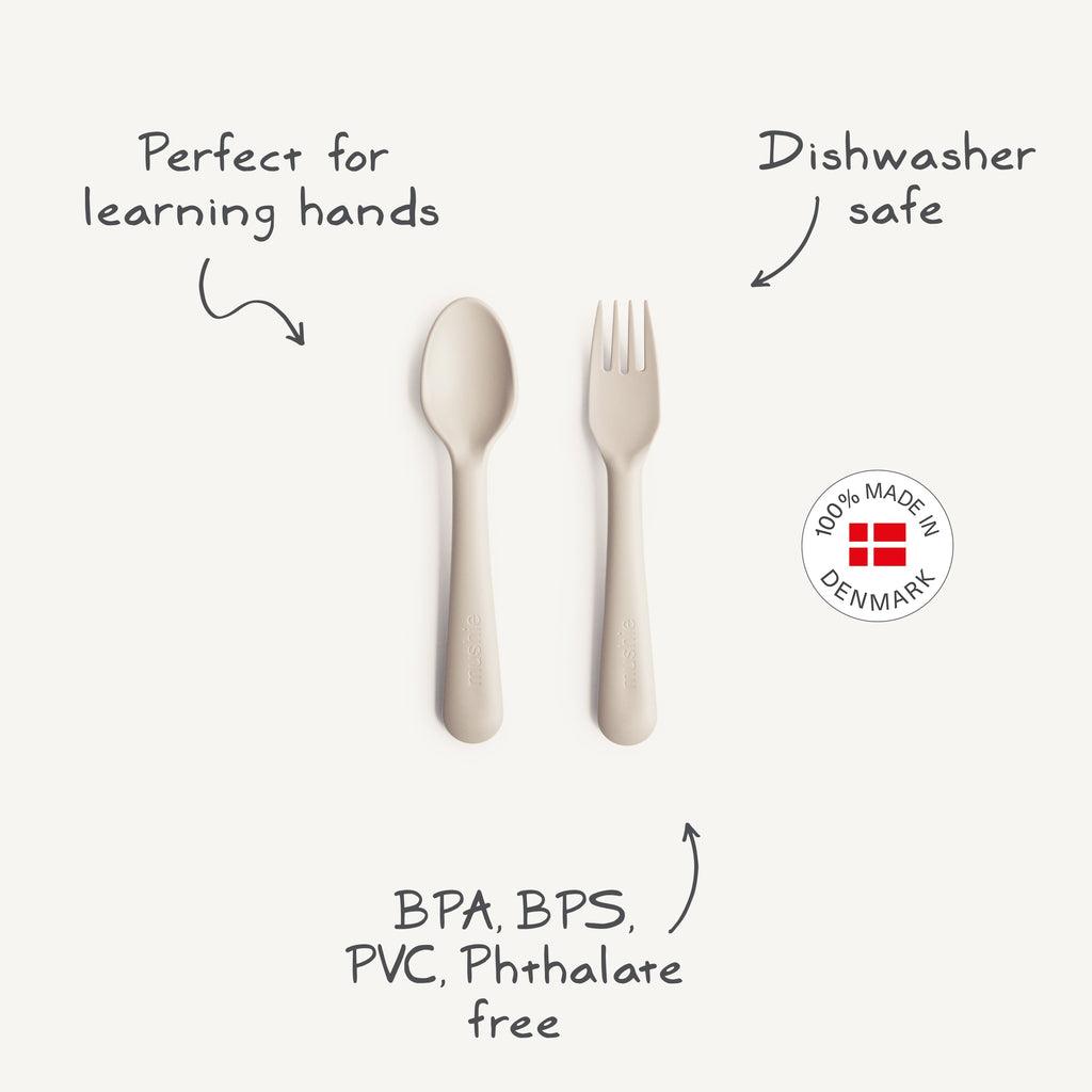 Dinnerware Fork and Spoon Set - Mushie