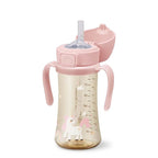 Grosmimi PPSU Straw Cup with Flip Top - 10oz (12 Months+) Stage 2 Straw