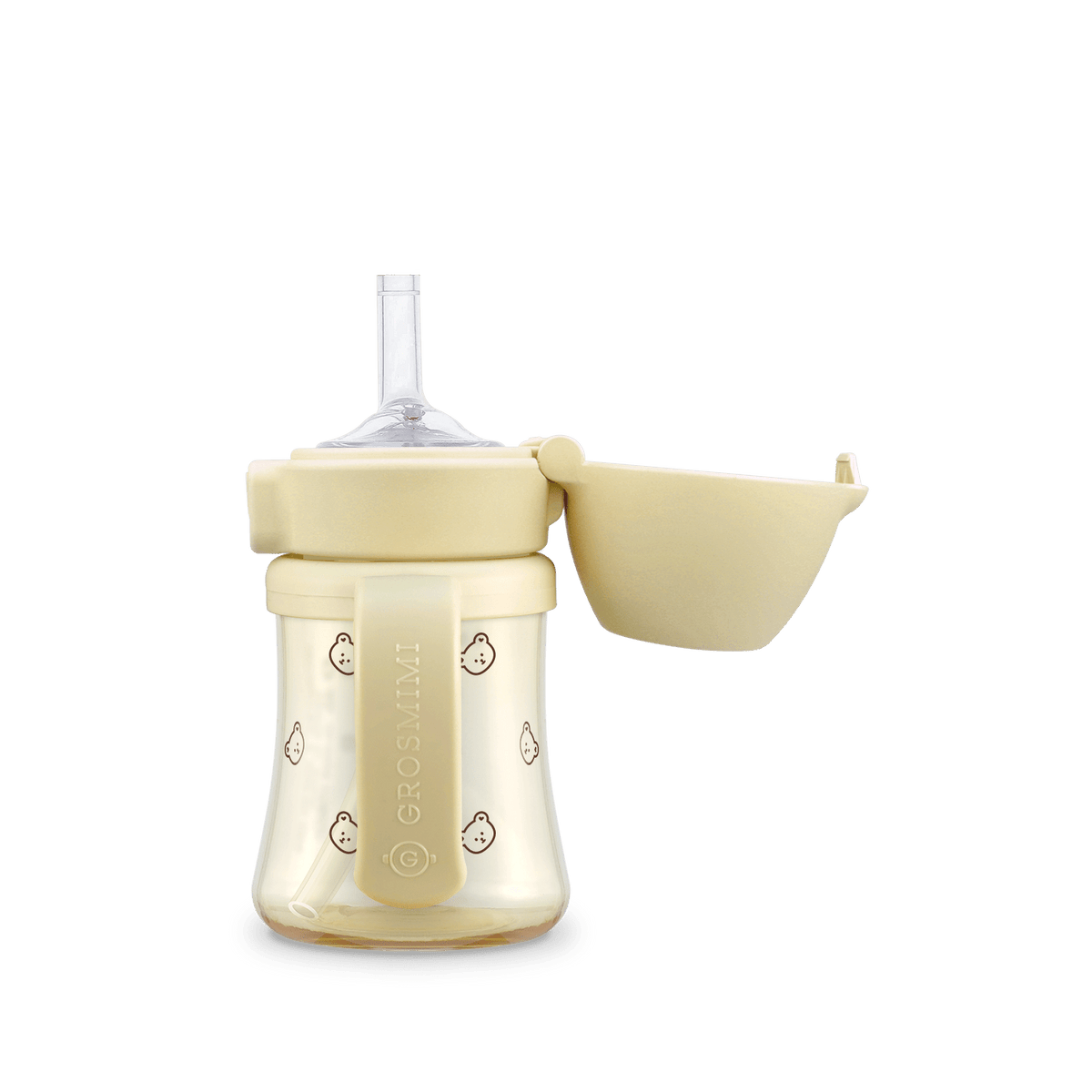 Grosmimi PPSU Straw Cup with Flip Top - 6oz (12 Months+)