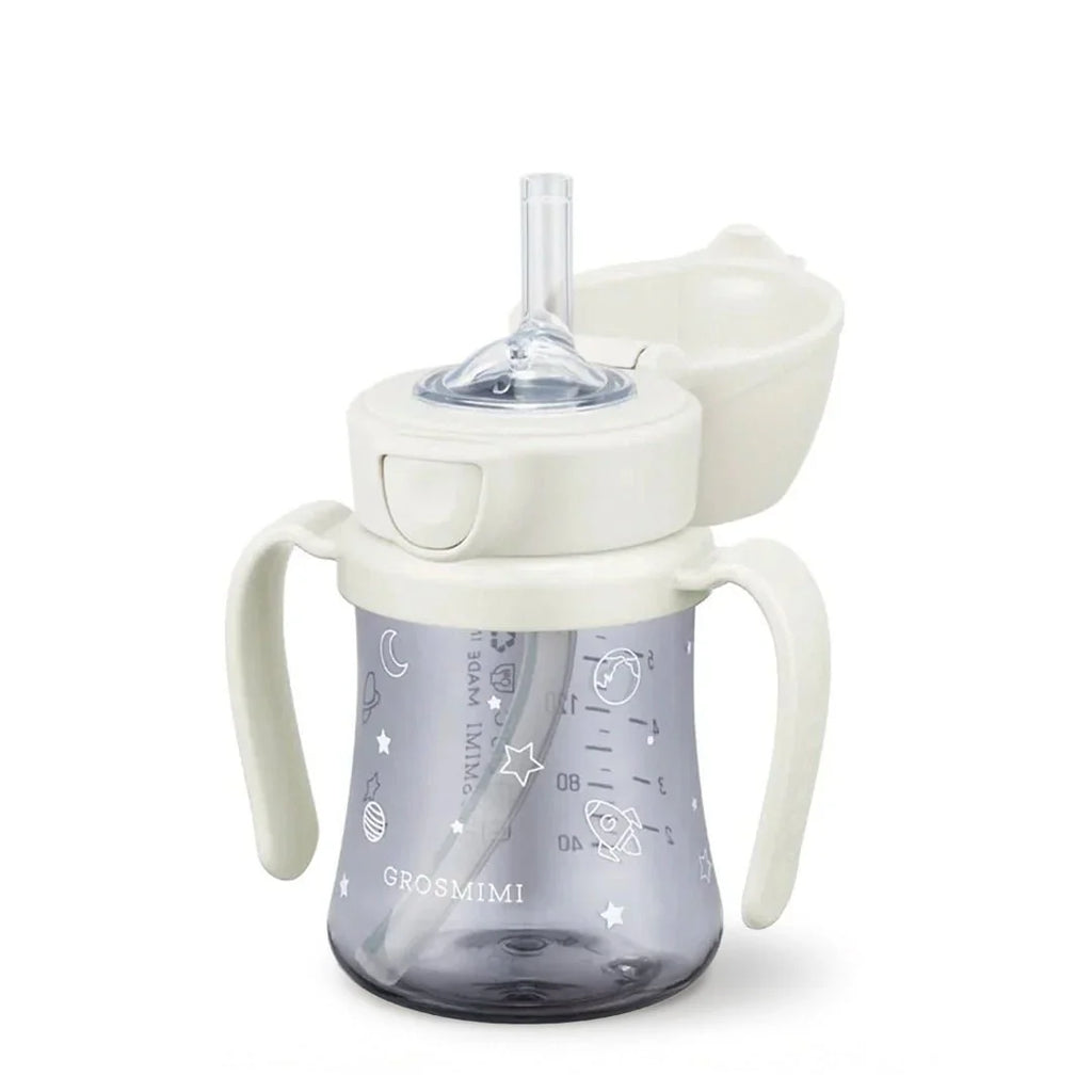 Grosmimi PPSU Straw Cup with Flip Top - 6oz (12 Months+)