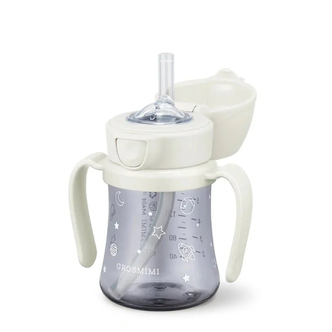 Grosmimi PPSU Straw Cup with Flip Top - 6oz (12 Months+)