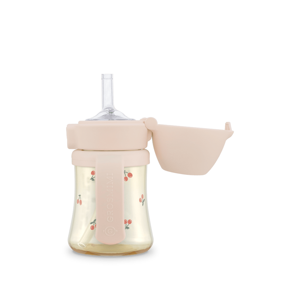 Grosmimi PPSU Straw Cup with Flip Top - 6oz (12 Months+)
