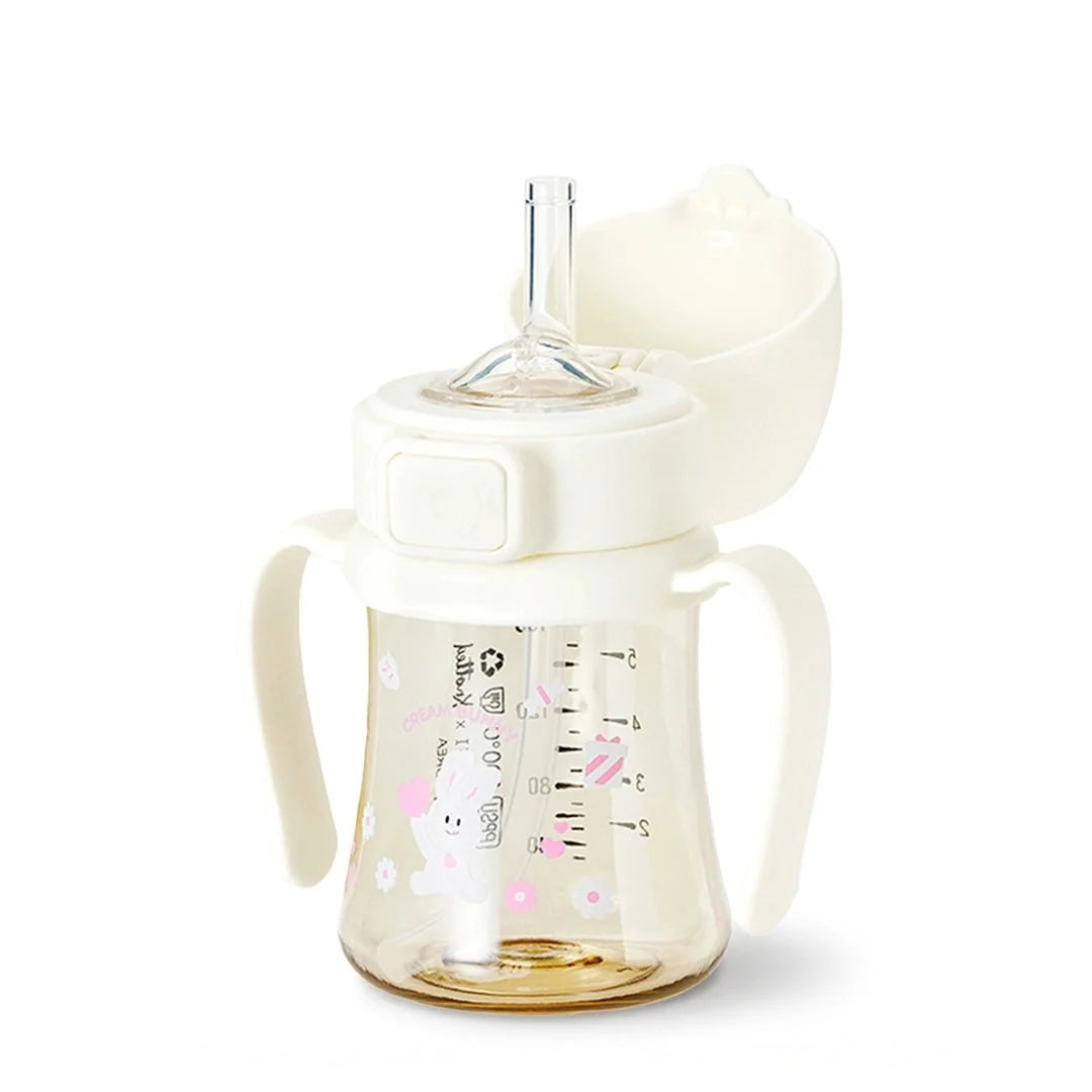 Grosmimi PPSU Straw Cup with Flip Top - 6oz (12 Months+)