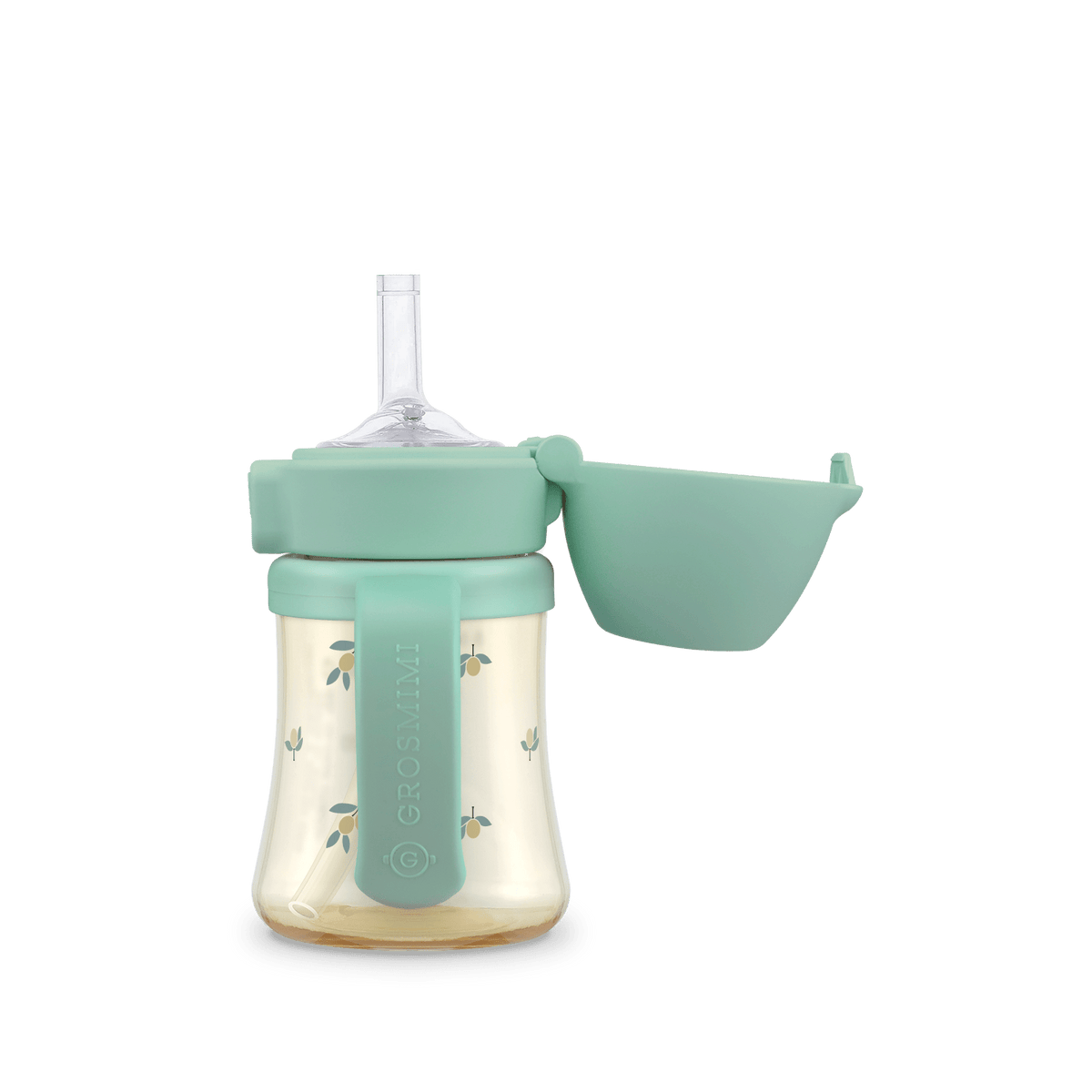 Grosmimi PPSU Straw Cup with Flip Top - 6oz (12 Months+)