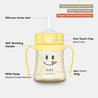 Grosmimi PPSU Straw Cup with Flip Top - 6oz (12 Months+)