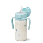 Grosmimi Stainless Steel Straw Cup with Flip Top - 10oz (12 Months+)