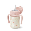 Vaso con pajita de acero inoxidable Grosmimi con tapa abatible - 6oz (12 meses+)