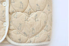 BabyRabbit Heart Patterned Rabbit Vest — Toddler Quilted Vest / Sleep Sack (12-18M–5T)