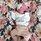 Hello I'm New Here Organic Bodysuit Long Sleeve