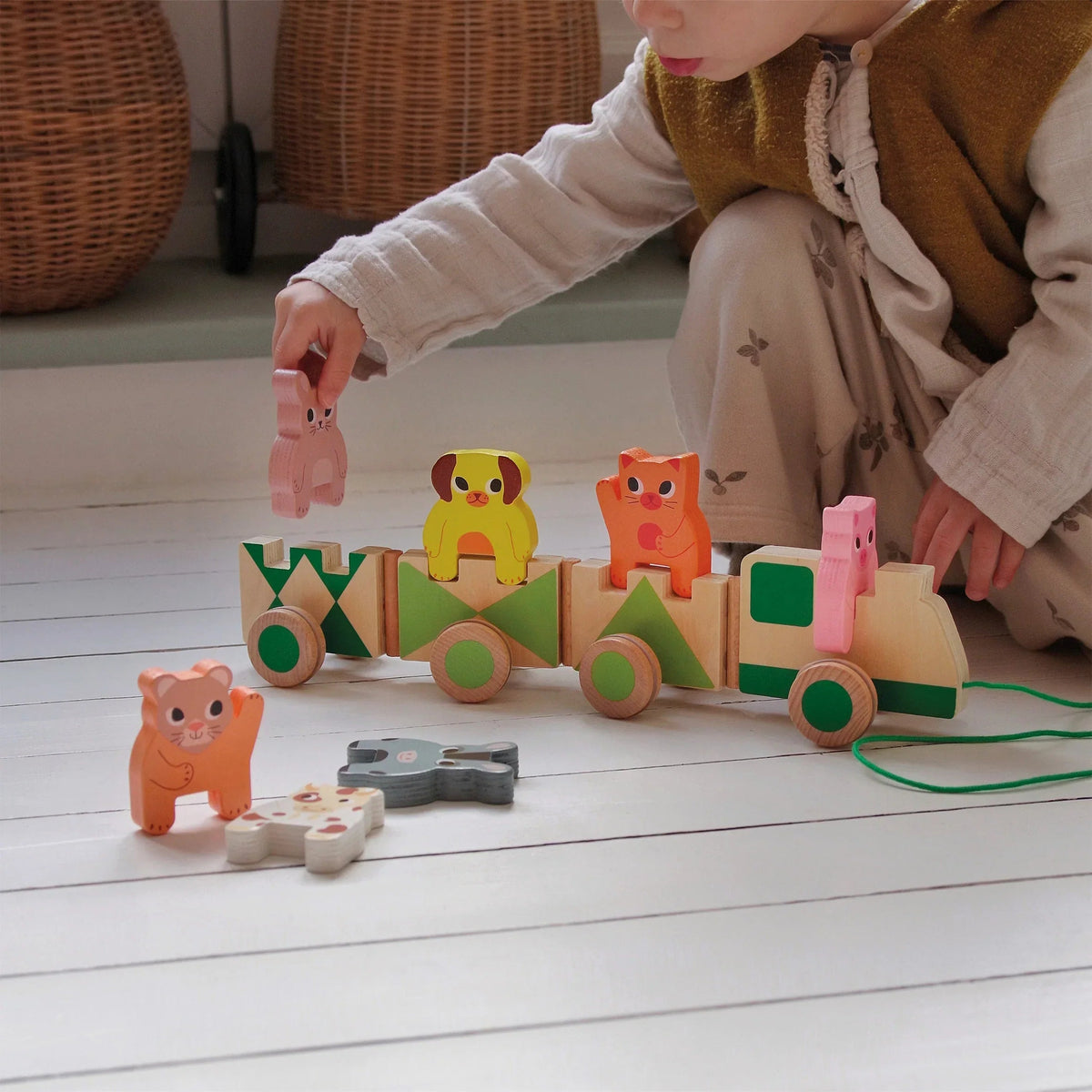 DJECO — Trainimo Farm Wooden Pull-Along Activity Toy