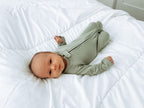 Seafoam | Organic Zipper Footie