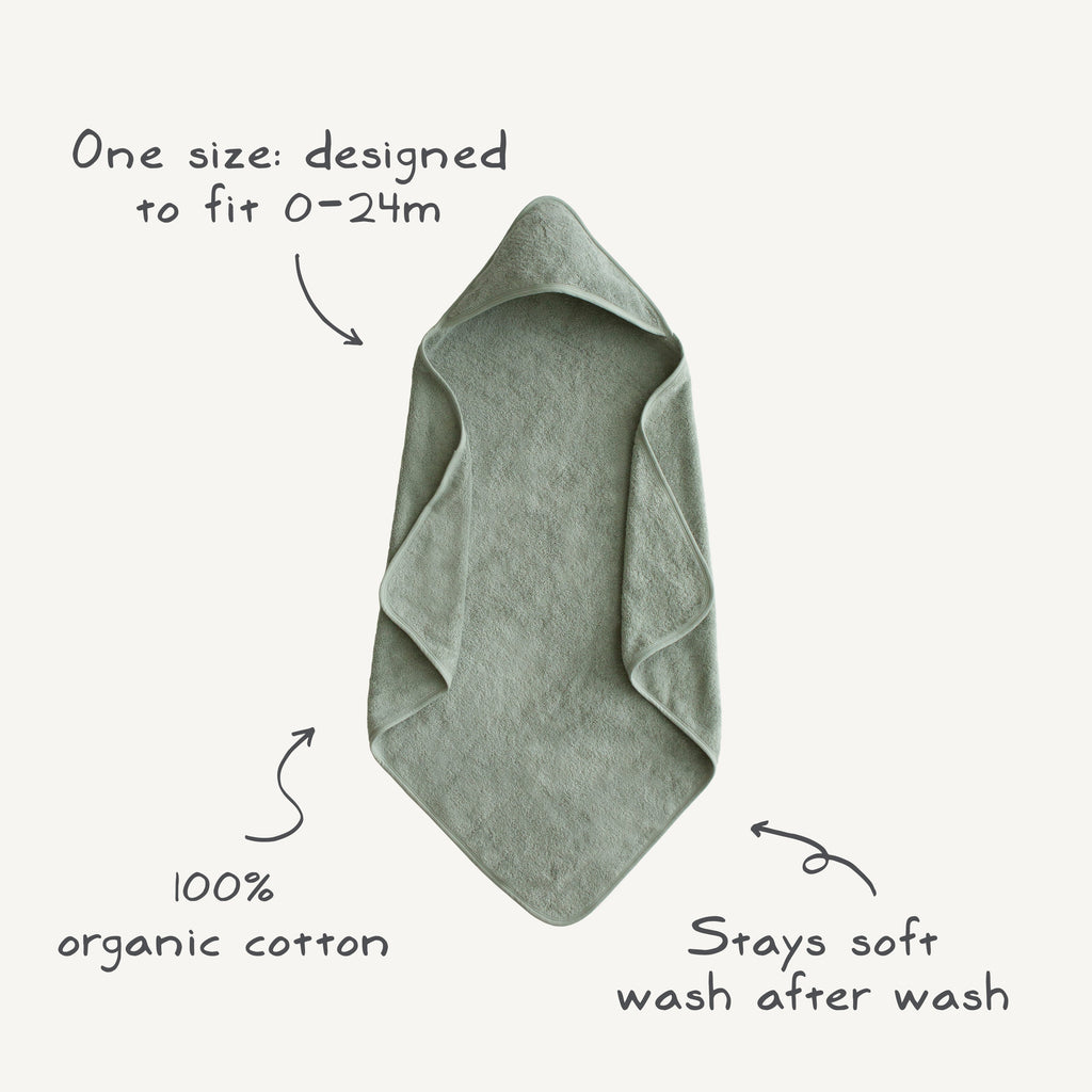 Organic Cotton Baby Hooded Towel - Mushie