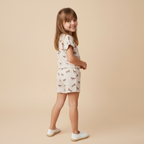 Organic Drop Shoulder Tee & Shorts Set - Horses