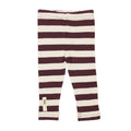 Eggplant/Stone Stripe | Organic Leggings
