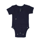 Navy | Organic Short-Sleeve Kimono Bodysuit