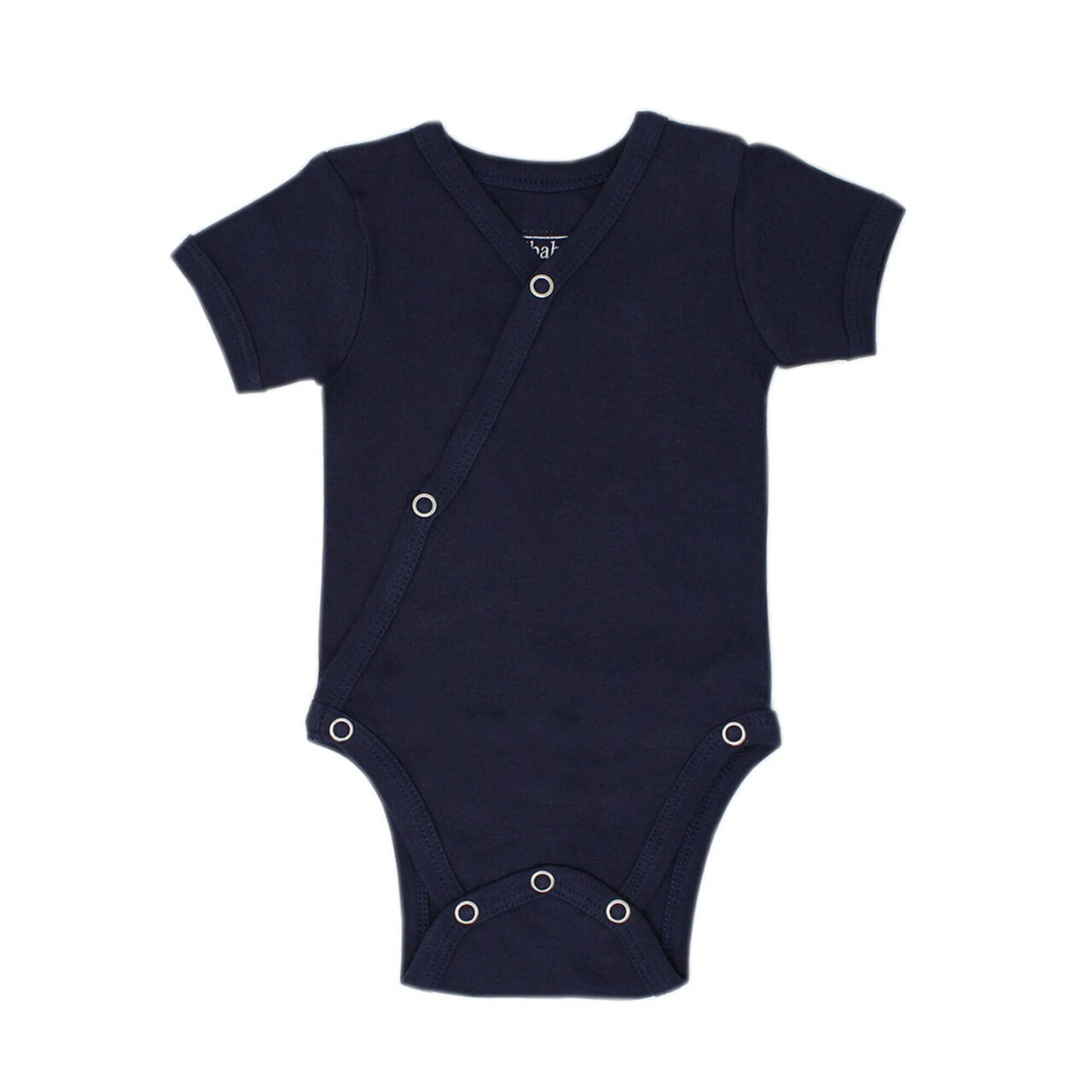 Navy | Organic Short-Sleeve Kimono Bodysuit