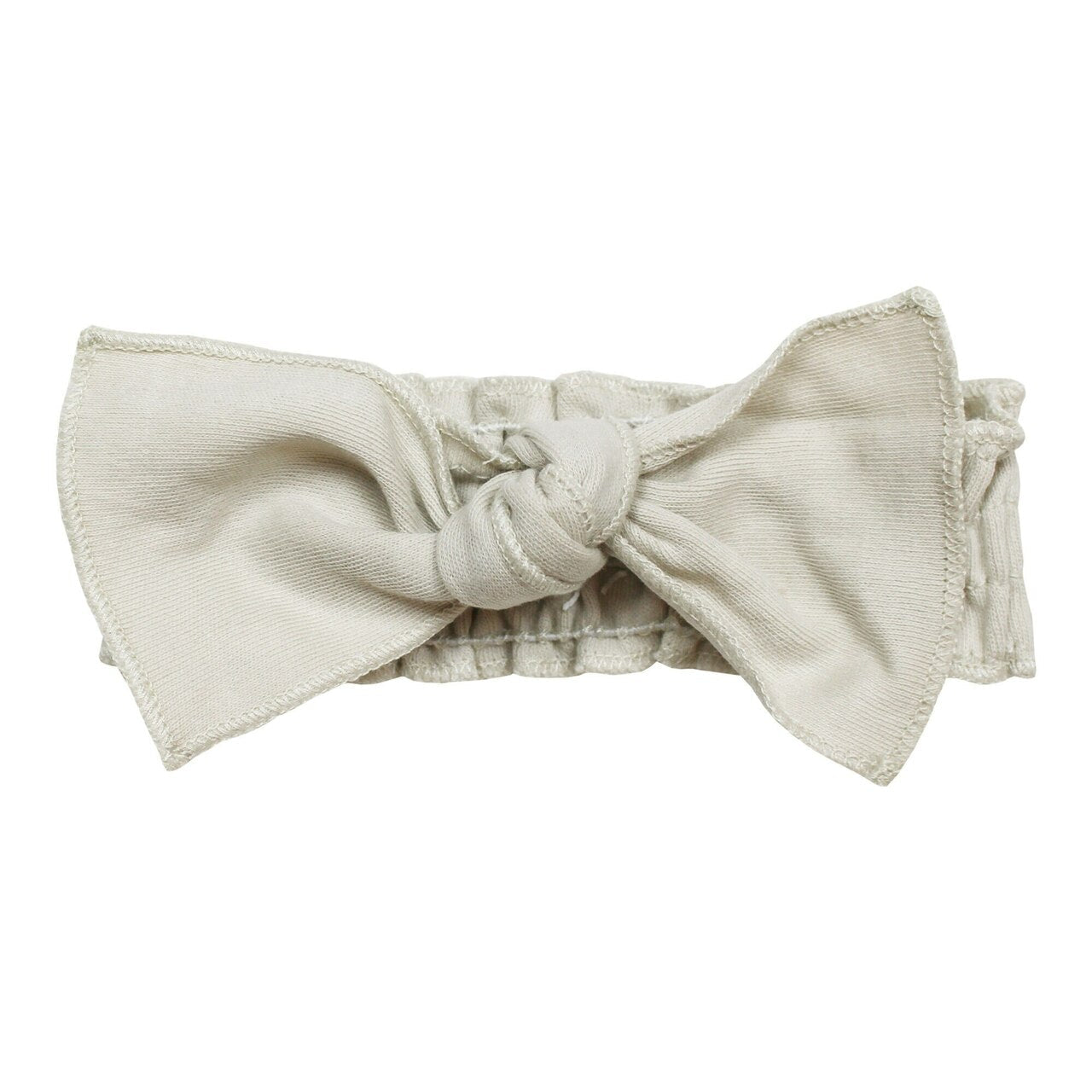 Stone | Organic Smocked Tie Headband