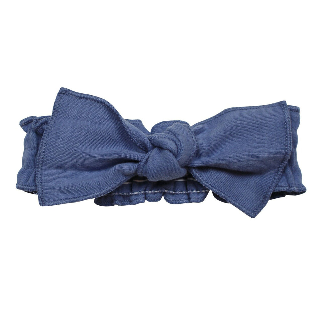 Slate | Organic Smocked Tie Headband