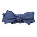 Slate | Organic Smocked Tie Headband
