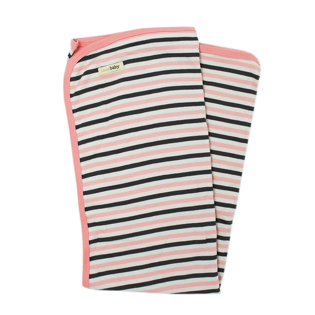 Coral Stripe | Organic Blanket