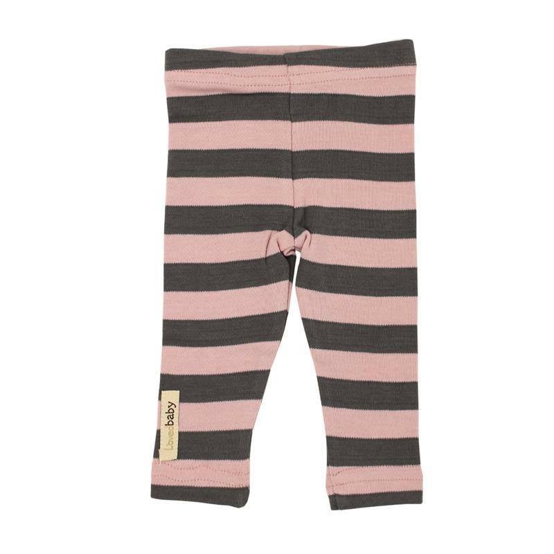 Mauve/Gray Stripe | Organic Leggings