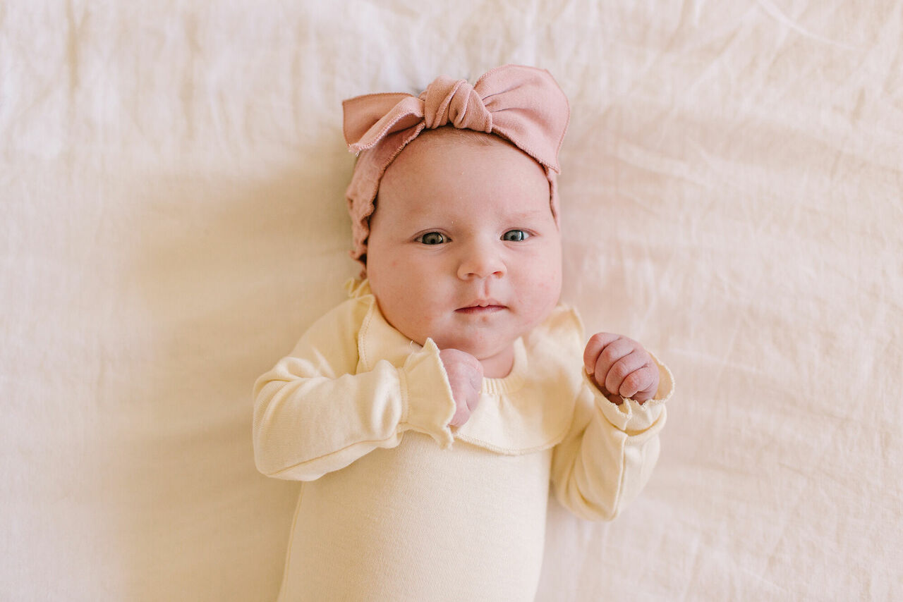 Mauve | Organic Smocked Tie Headband