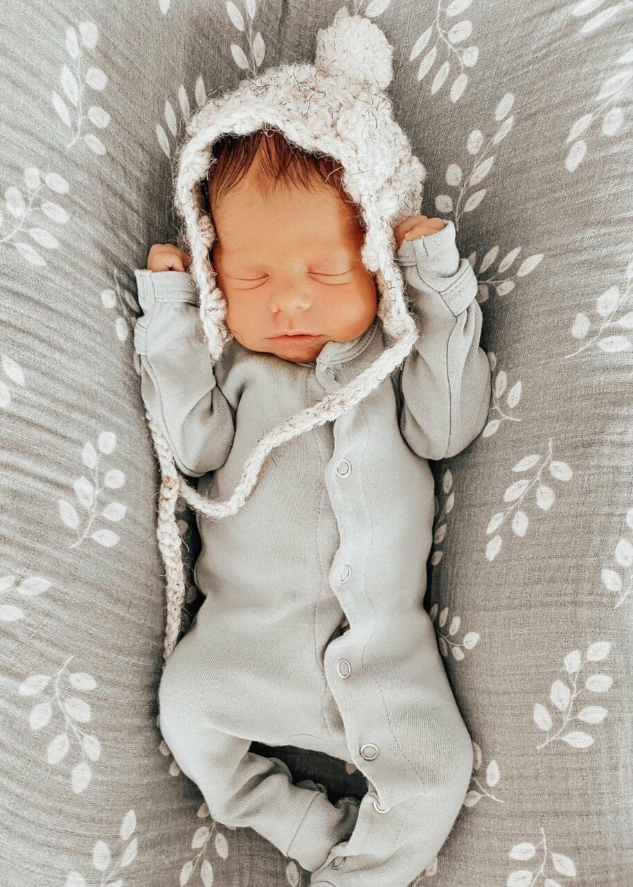 Light Gray | Organic Snap Footie