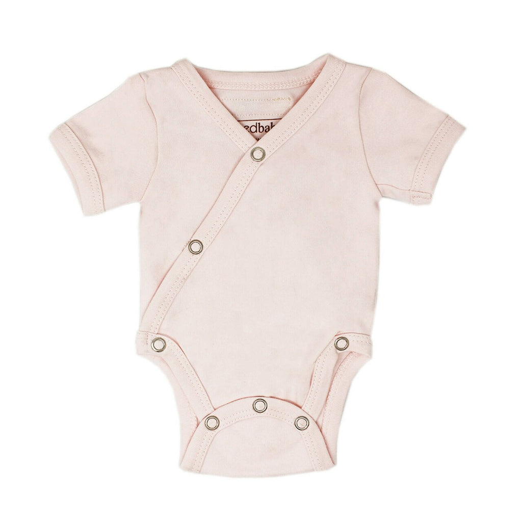 Blush | Organic Short-Sleeve Kimono Bodysuit