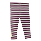 Eggplant Stripe | Organic Leggings