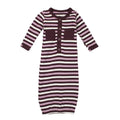 Eggplant Stripe | Organic Gown