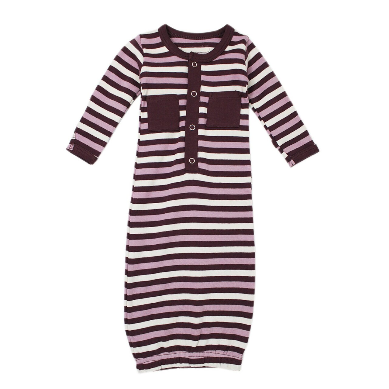 Eggplant Stripe | Organic Gown