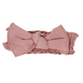 Mauve | Organic Smocked Tie Headband