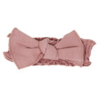 Mauve | Organic Smocked Tie Headband