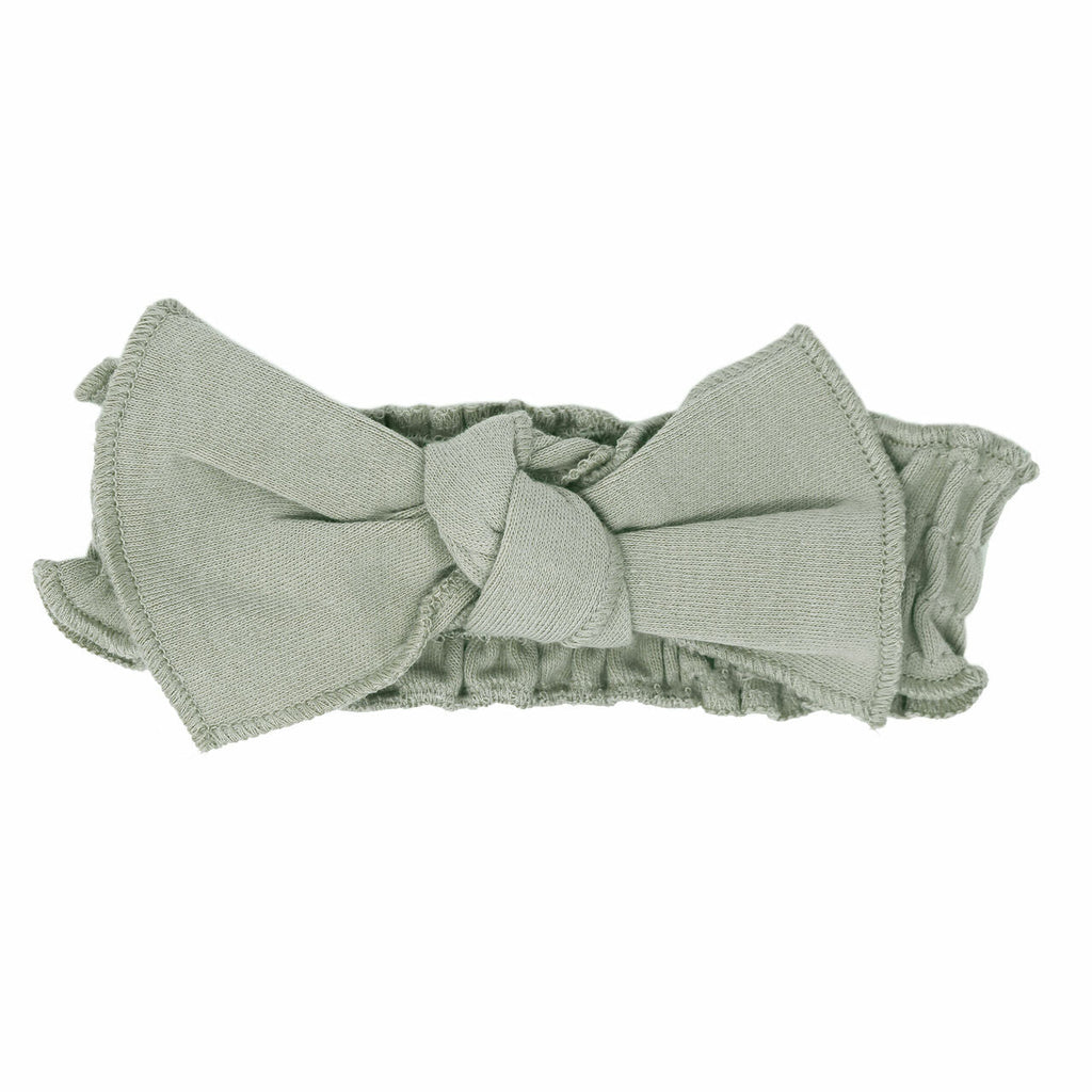 Seafoam | Organic Smocked Tie Headband
