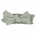 Seafoam | Organic Smocked Tie Headband