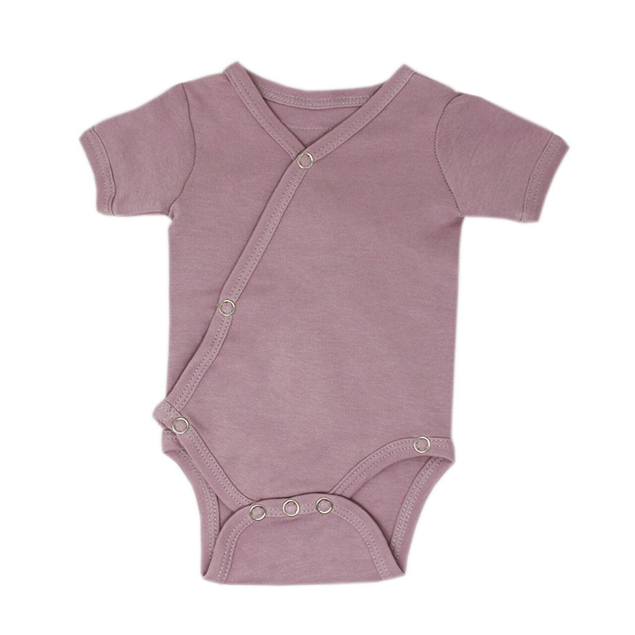 Lavender | Organic Short-Sleeve Kimono Bodysuit
