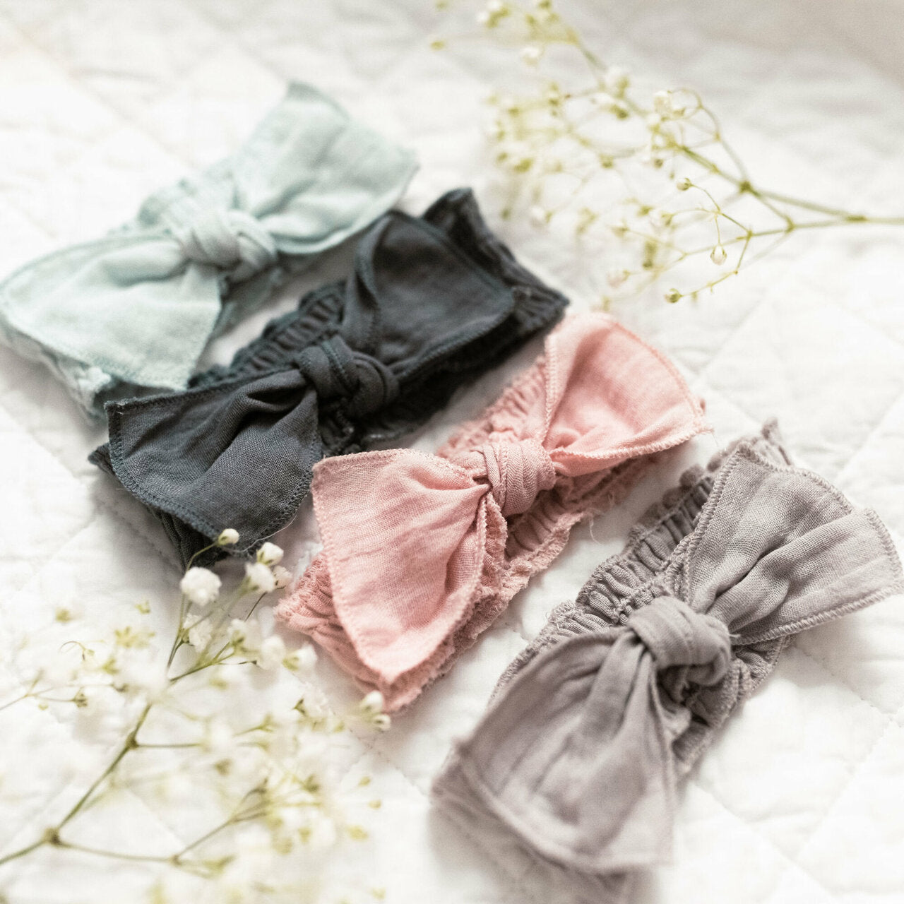 Moonstone | Organic Muslin Smocked Headband