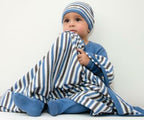 Slate Stripe | Organic Blanket